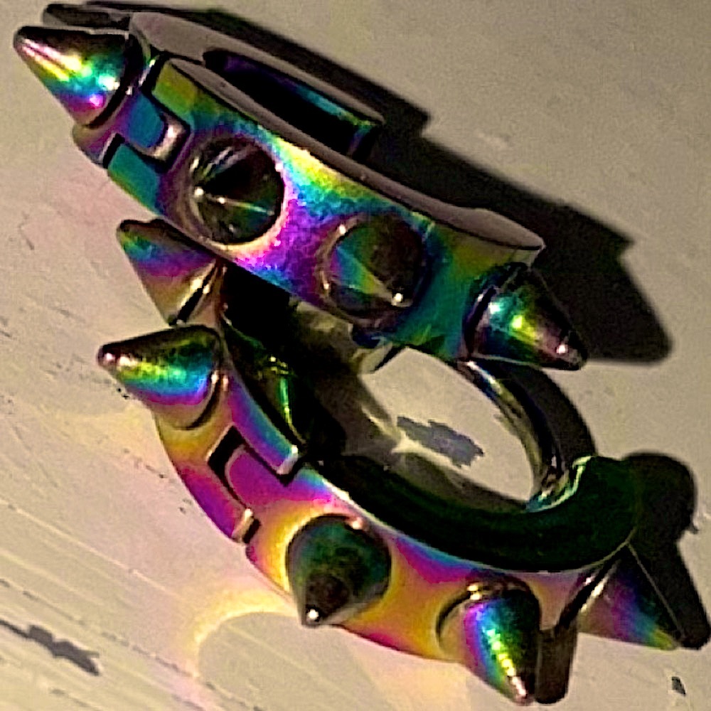 SPIKE HOOP EARRING SET